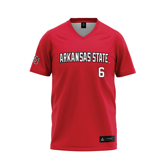 Arkansas State - NCAA Baseball : Lane Walton - Red Baseball Jersey-0