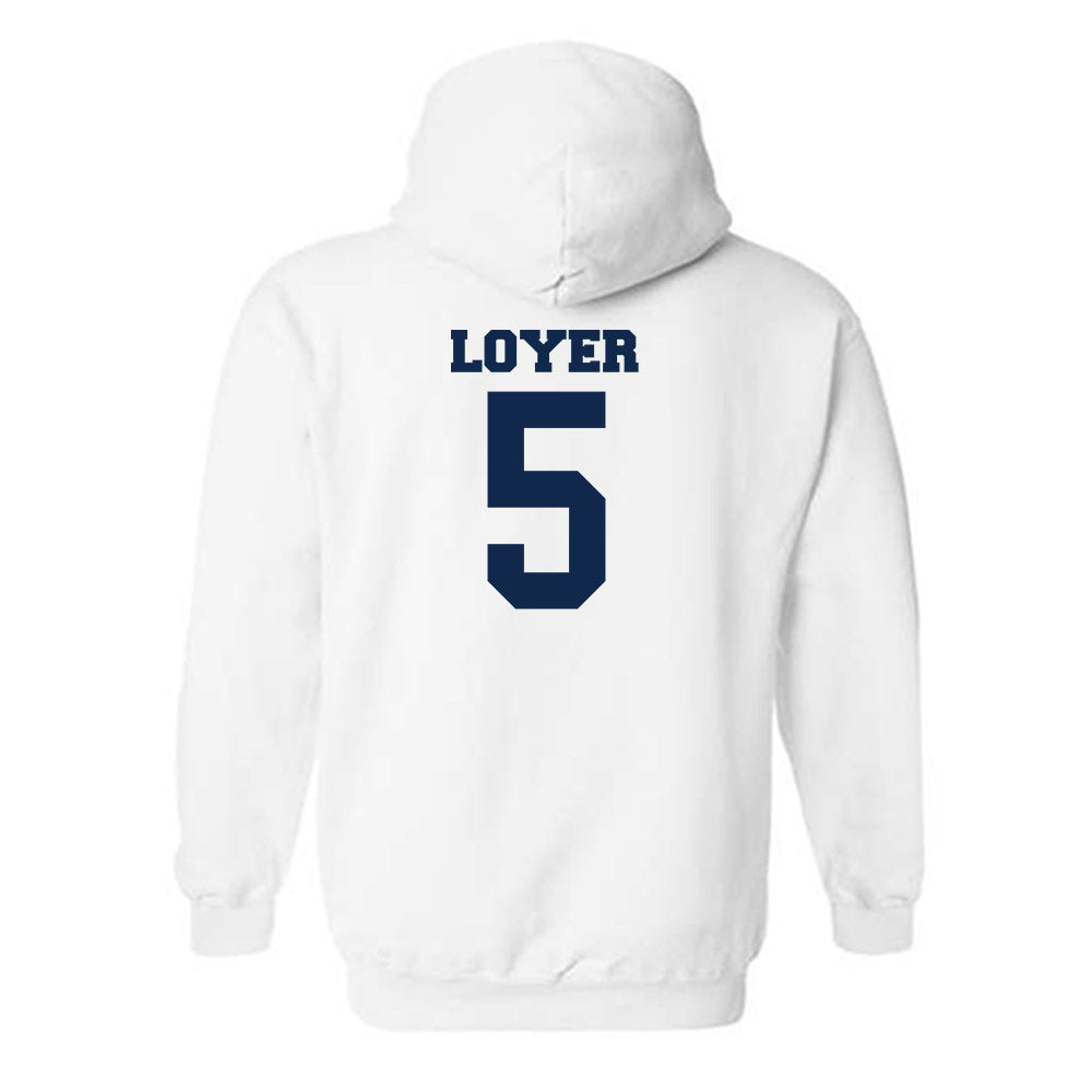 BU - NCAA Women's Volleyball : Jersey Loyer - Classic Fashion Shersey Hooded Sweatshirt-1