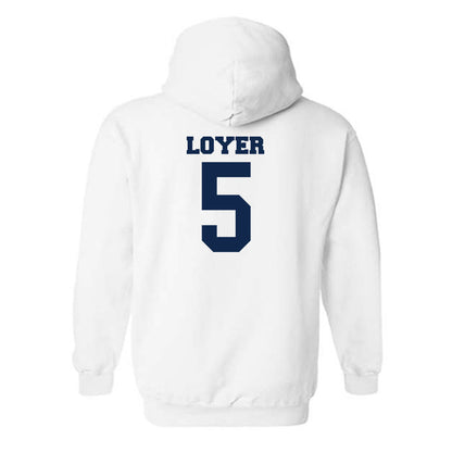 BU - NCAA Women's Volleyball : Jersey Loyer - Classic Fashion Shersey Hooded Sweatshirt-1