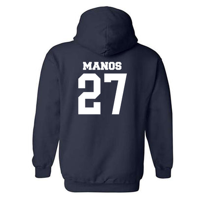 Butler - NCAA Baseball : JJ Manos - Classic Fashion Shersey Hooded Sweatshirt-1