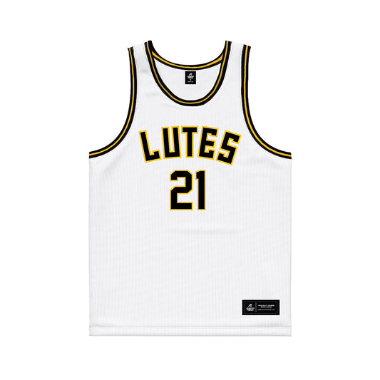 PLU - NCAA Men's Basketball : Dane Odsather - White Basketball Jersey-0