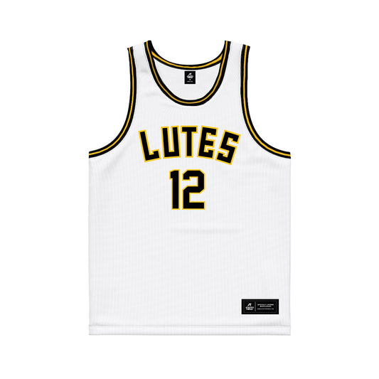 PLU - NCAA Men's Basketball : Charlie Kapranos - White Basketball Jersey