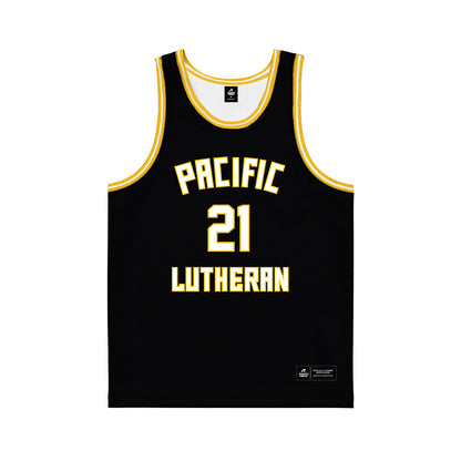 PLU - NCAA Men's Basketball : Dane Odsather - Black Basketball Jersey-0