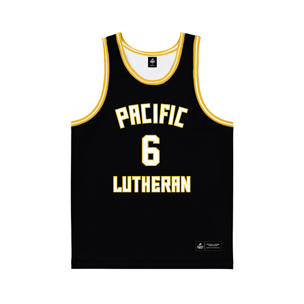 PLU - NCAA Men's Basketball : Daniel Kabamba - Black Basketball Jersey-0