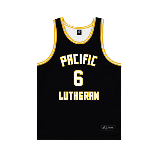 PLU - NCAA Men's Basketball : Daniel Kabamba - Black Basketball Jersey-0