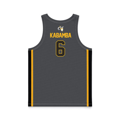 PLU - NCAA Men's Basketball : Daniel Kabamba - Grey Basketball Jersey-1