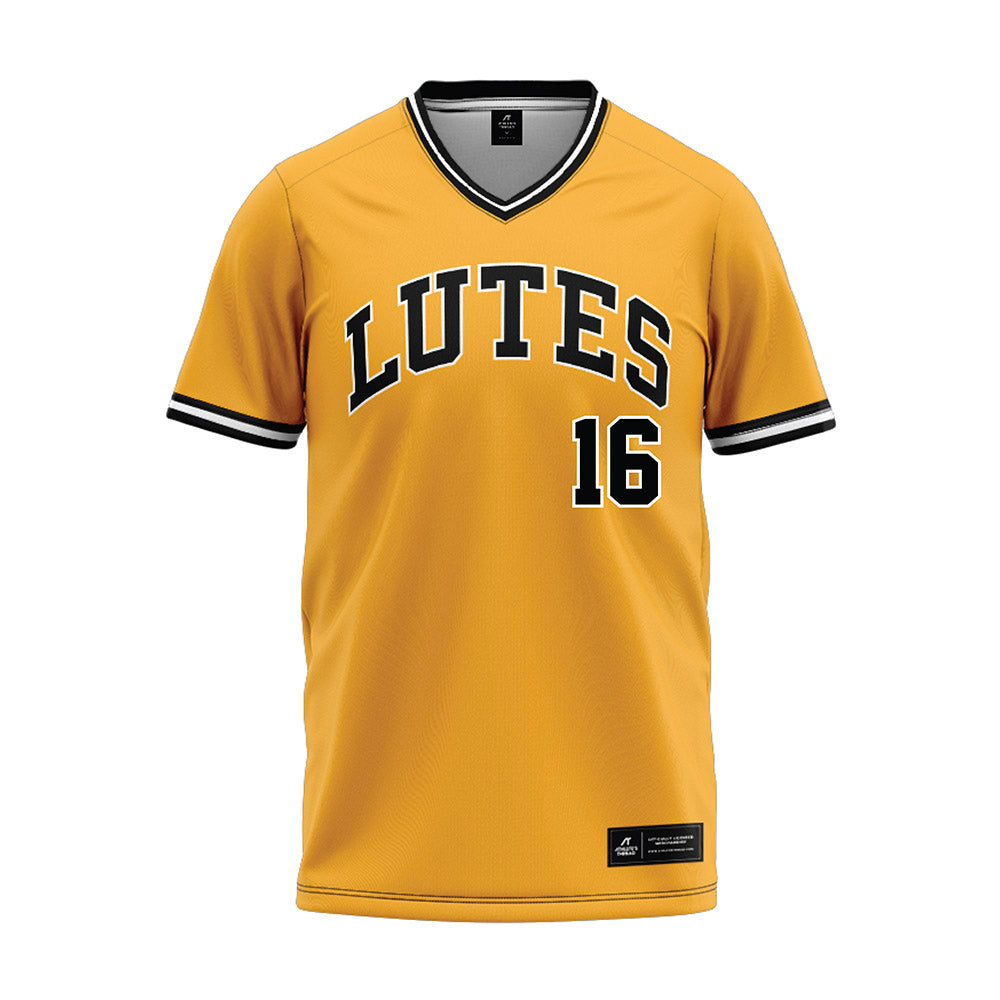 PLU - NCAA Baseball : Ryan Moore - Gold Jersey-0