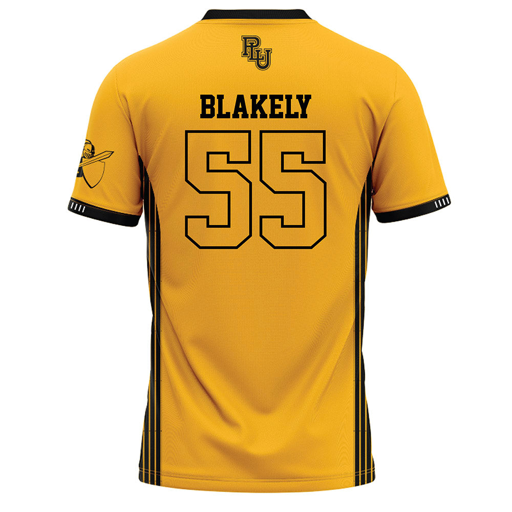 PLU - NCAA Softball : Kimara Blakely - Gold Baseball Jersey