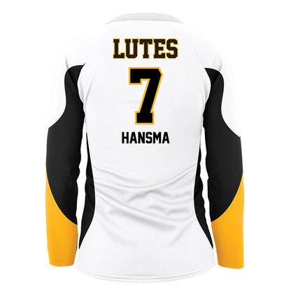 PLU - NCAA Women's Volleyball : Audrey Hansma - White Volleyball Jersey-1