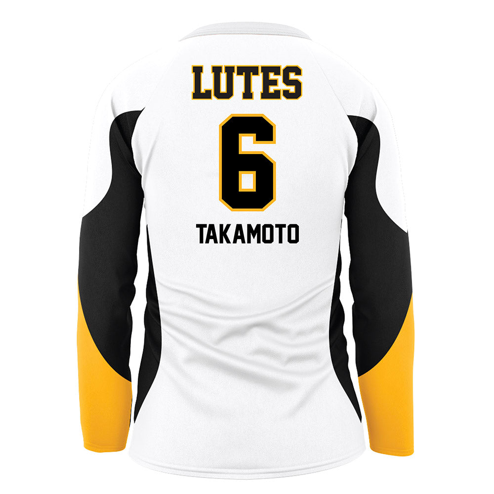 PLU - NCAA Women's Volleyball : Ayre Takamoto - White Volleyball Jersey