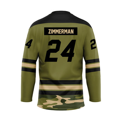 UMass - NCAA Men's Ice Hockey : Elias Zimmerman - Camo Hockey Jersey-1