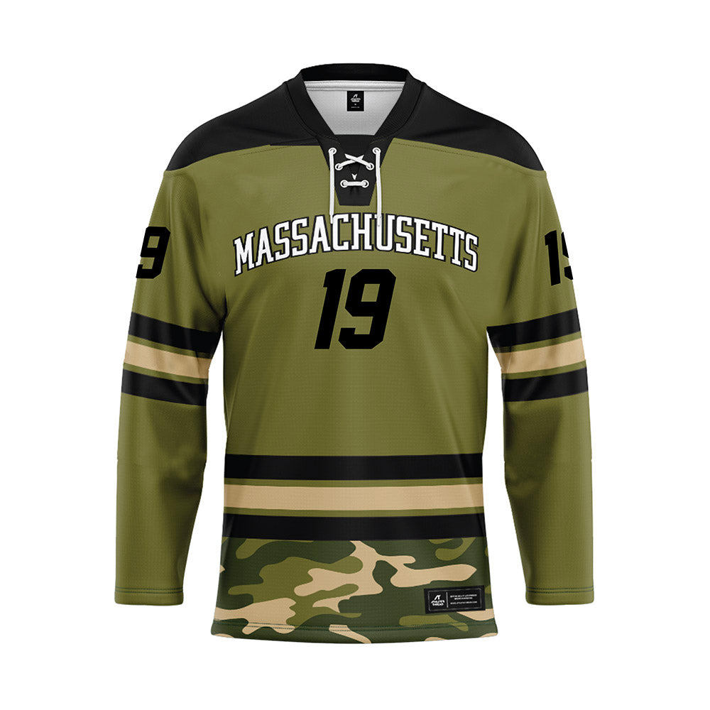 UMass - NCAA Men's Ice Hockey : Mikey DeAngelo - Camo Hockey Jersey-0