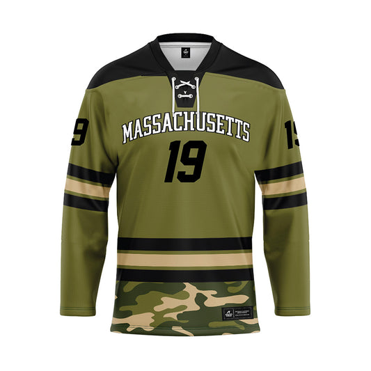 UMass - NCAA Men's Ice Hockey : Mikey DeAngelo - Camo Hockey Jersey-0