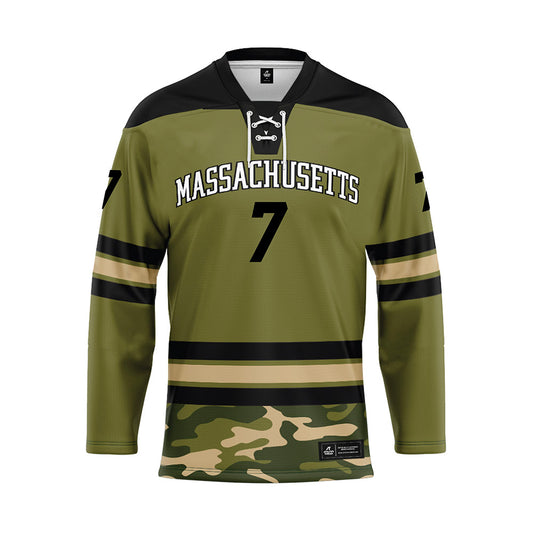 UMass - NCAA Men's Ice Hockey : Owen Mehlenbacher - Camo Hockey Jersey-0