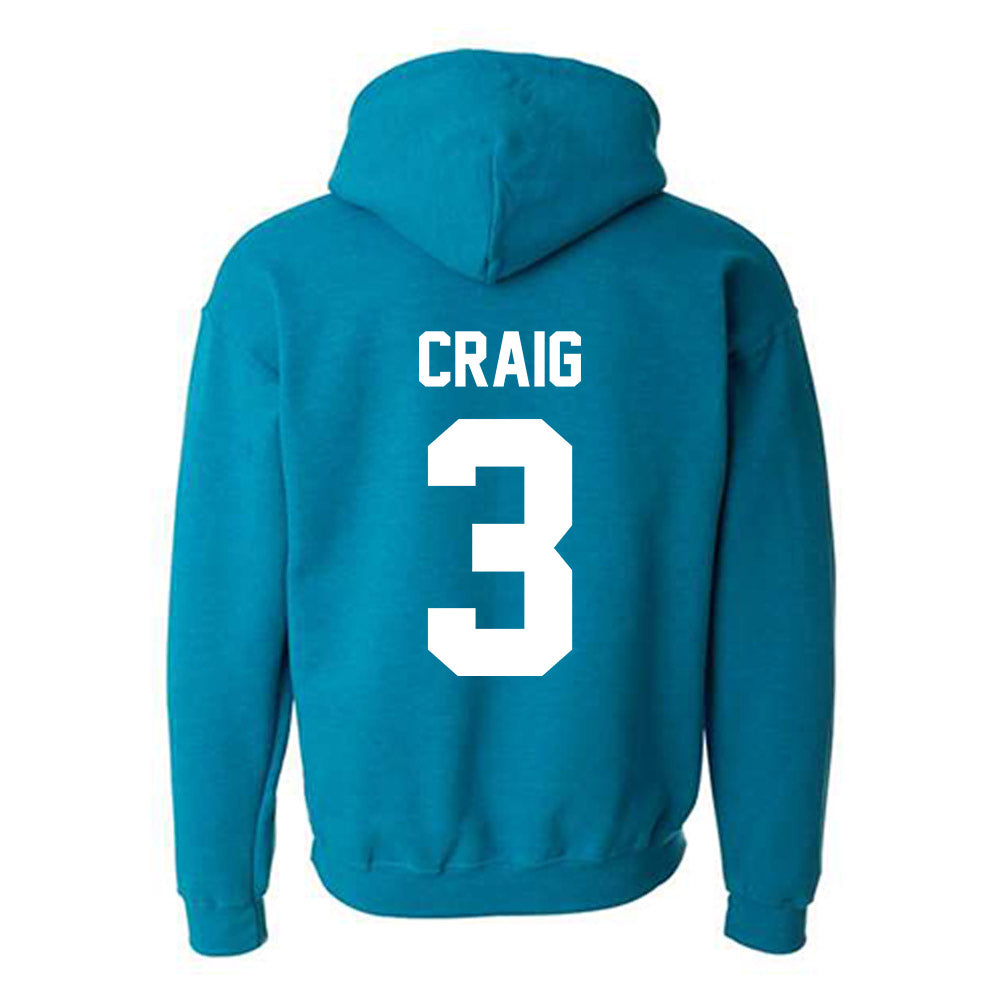 Coastal Carolina - NCAA Men's Basketball : Dajohn Craig - Classic Fashion Shersey Hooded Sweatshirt-1