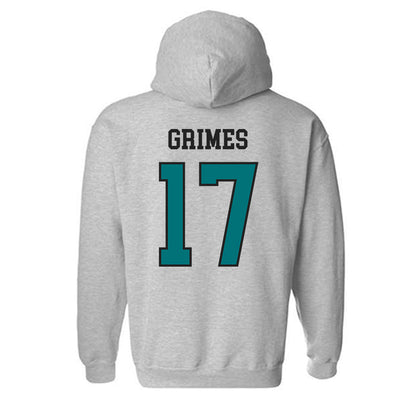 Coastal Carolina - NCAA Women's Basketball : Kinsea Grimes - Classic Fashion Shersey Hooded Sweatshirt-1