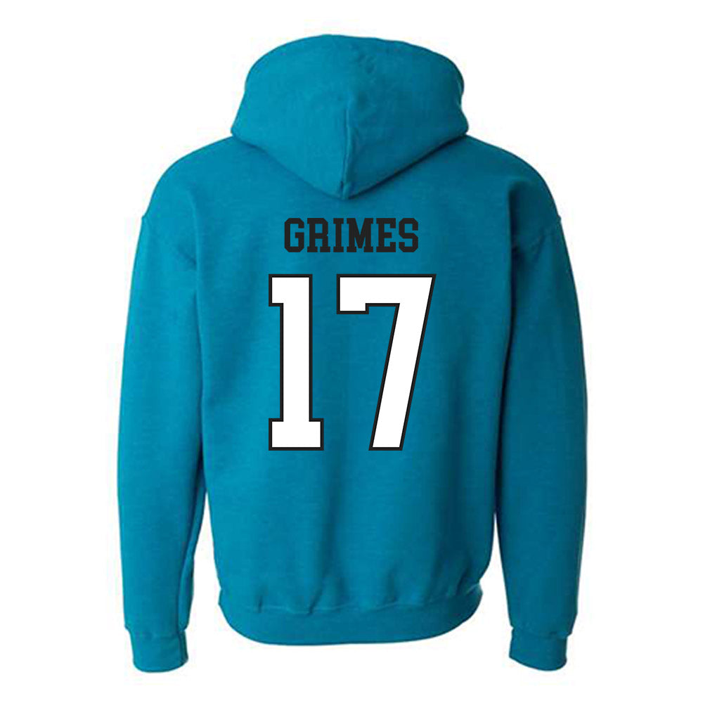 Coastal Carolina - NCAA Women's Basketball : Kinsea Grimes - Classic Fashion Shersey Hooded Sweatshirt-1