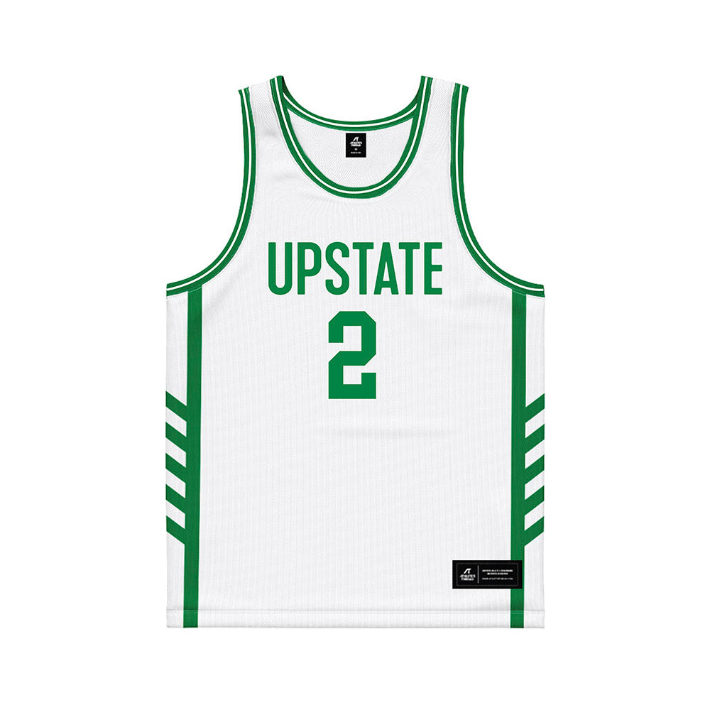 USC Upstate - NCAA Men's Basketball : Isaiah Skinner - White Basketball Jersey-1