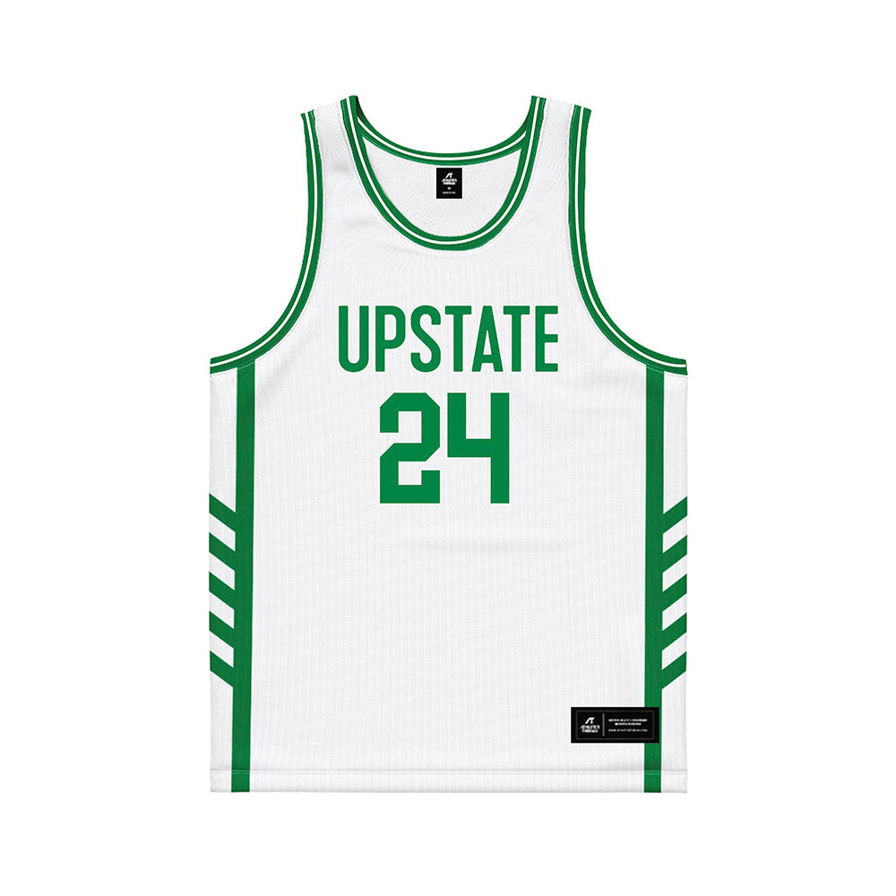 USC Upstate - NCAA Men's Basketball : Chico Johnson - White Basketball Jersey-1