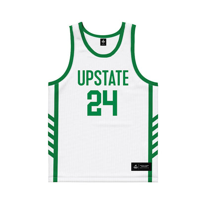 USC Upstate - NCAA Men's Basketball : Chico Johnson - White Basketball Jersey-0