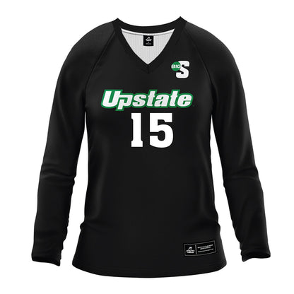 USC Upstate - NCAA Women's Volleyball : Katia Nikolic - Black Volleyball Jersey-0