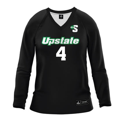 USC Upstate - NCAA Women's Volleyball : Morgan Powell - Black Volleyball Jersey-0