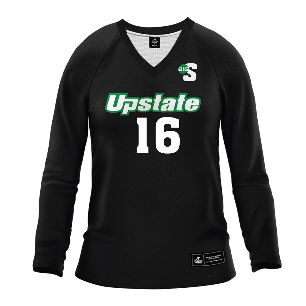 USC Upstate - NCAA Women's Volleyball : olivia callipo - Black Volleyball Jersey-0