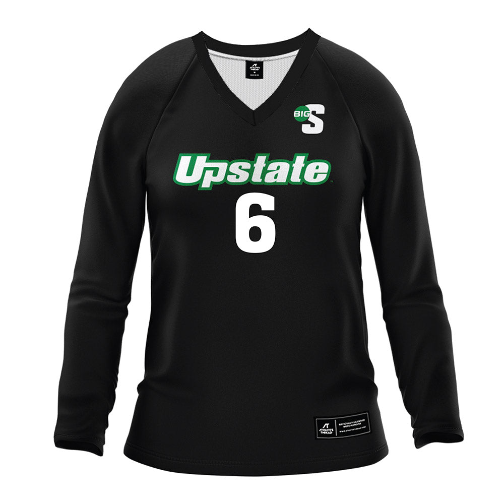 USC Upstate - NCAA Women's Volleyball : Savannah Page - Black Volleyball Jersey