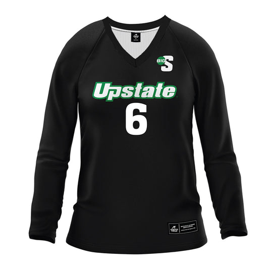USC Upstate - NCAA Women's Volleyball : Savannah Page - Black Volleyball Jersey