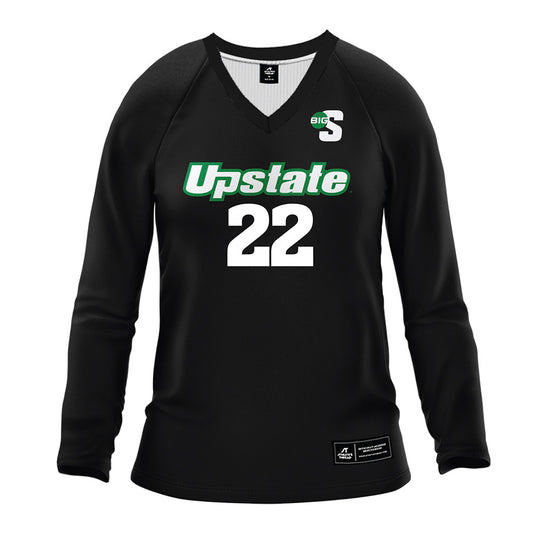 USC Upstate - NCAA Women's Volleyball : Alona Clinansmith - Black Volleyball Jersey