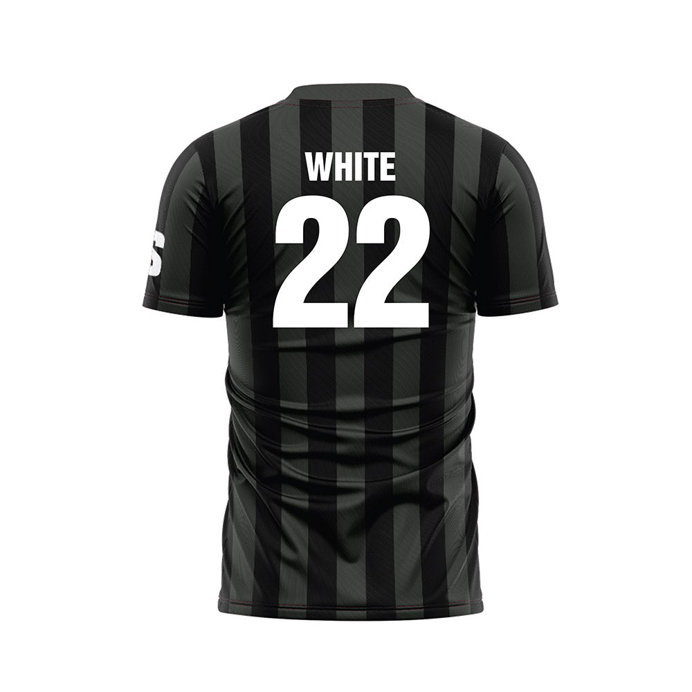 USC Upstate - NCAA Men's Soccer : Fatobi White - Black Soccer Jersey-1