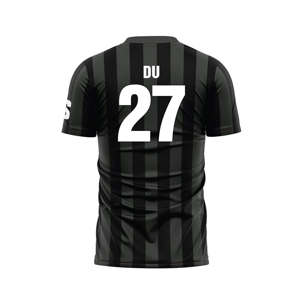 USC Upstate - NCAA Men's Soccer : Qingcheng Du - Black Soccer Jersey-1