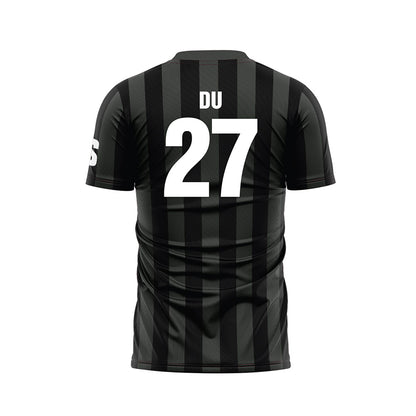 USC Upstate - NCAA Men's Soccer : Qingcheng Du - Black Soccer Jersey-1