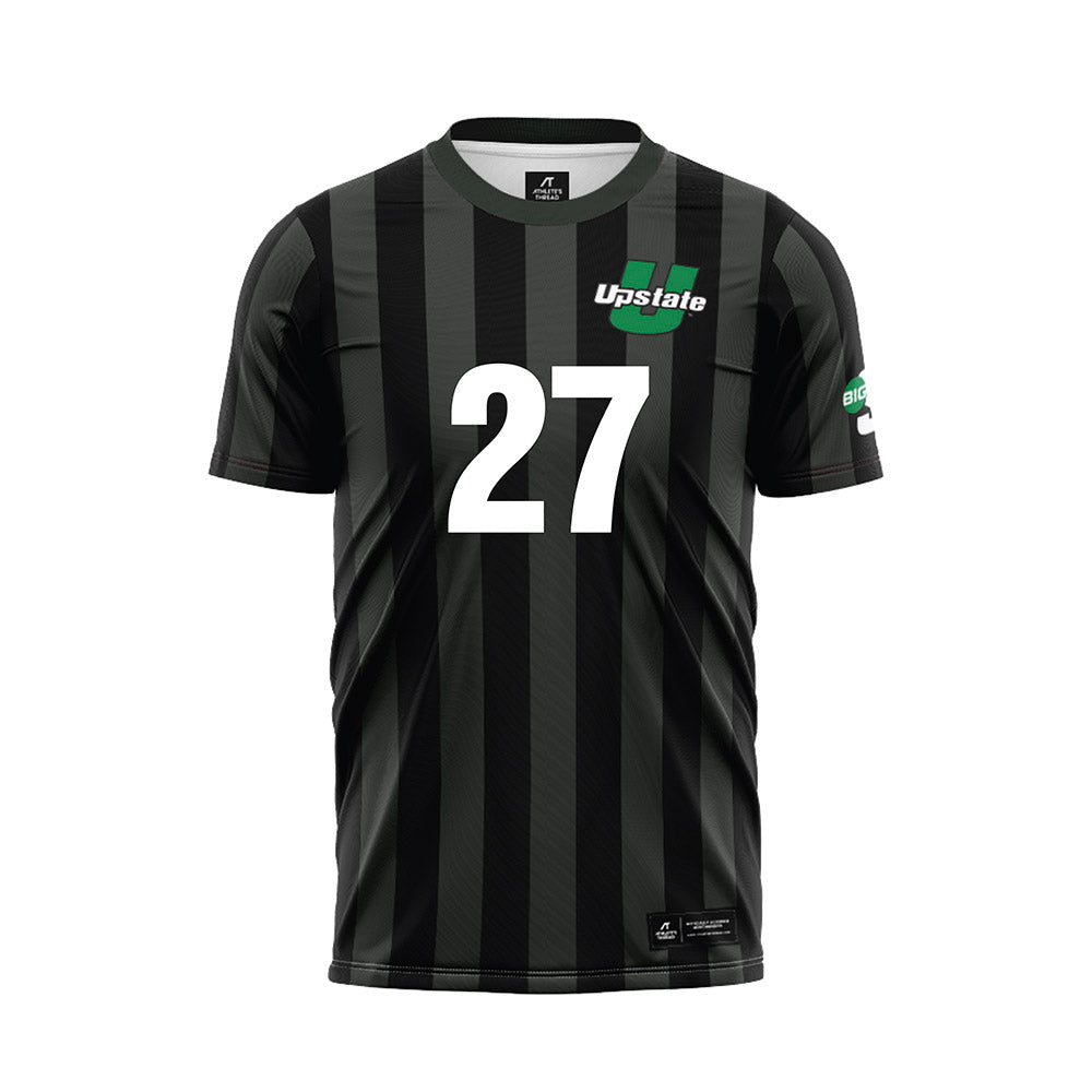 USC Upstate - NCAA Men's Soccer : Qingcheng Du - Black Soccer Jersey-0