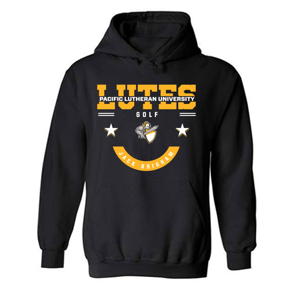 PLU - NCAA Men's Golf : Jack Brigham - Classic Fashion Shersey Hooded Sweatshirt-0
