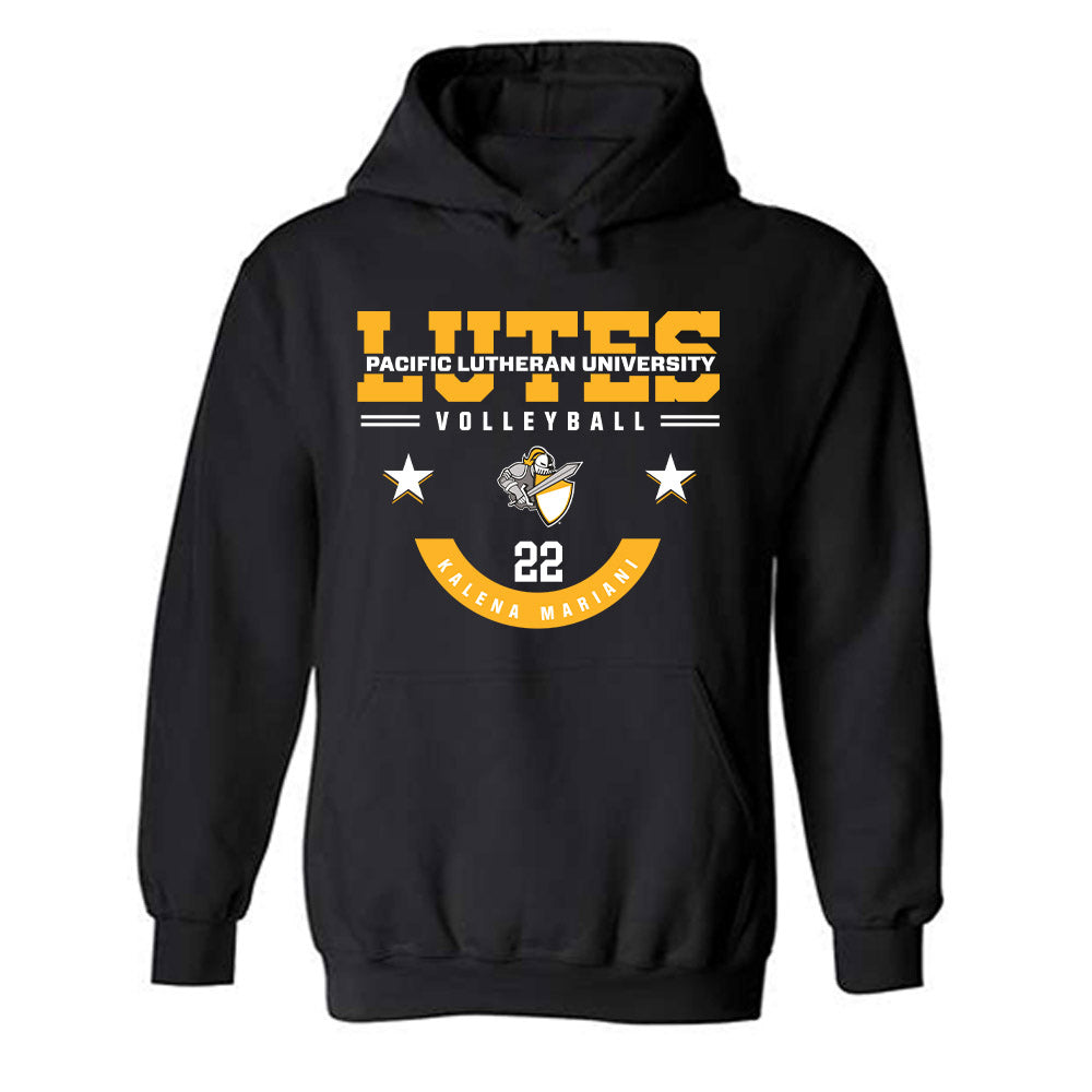PLU - NCAA Women's Volleyball : Kalena Mariani - Classic Fashion Shersey Hooded Sweatshirt-0