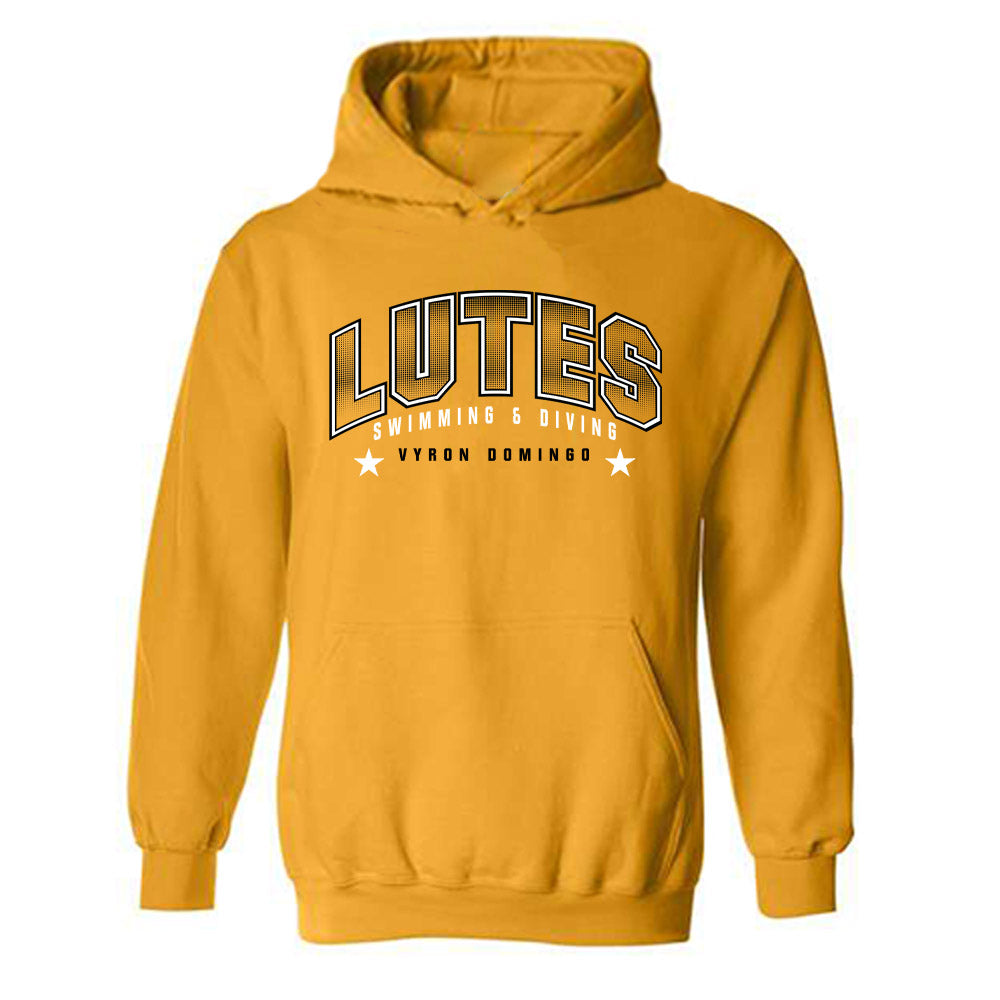 PLU - NCAA Men's Swimming & Diving : Vyron Domingo - Classic Fashion Shersey Hooded Sweatshirt-0