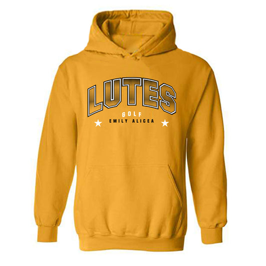 PLU - NCAA Women's Golf : Emily Alicea - Classic Fashion Shersey Hooded Sweatshirt-0