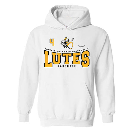 PLU - NCAA Women's Lacrosse : Samantha Velasco Patino - Classic Fashion Shersey Hooded Sweatshirt-0