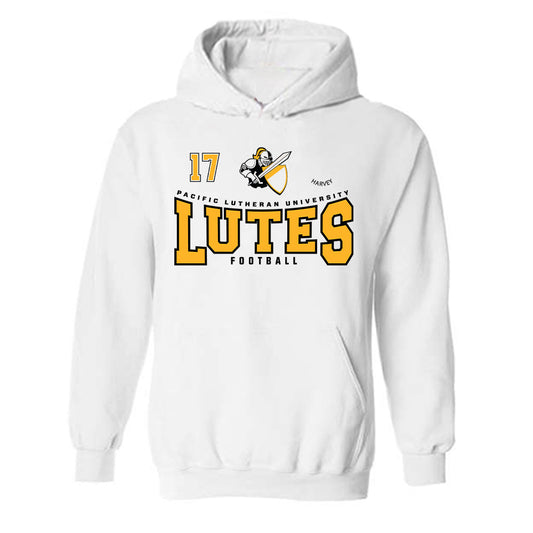 PLU - NCAA Football : Evan Harvey - Classic Fashion Shersey Hooded Sweatshirt-0