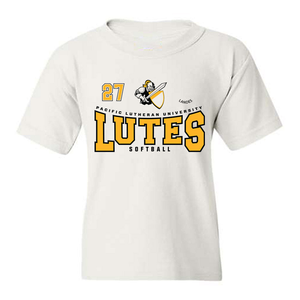PLU - NCAA Softball : Megan Landes - Classic Fashion Shersey Youth T-Shirt-0