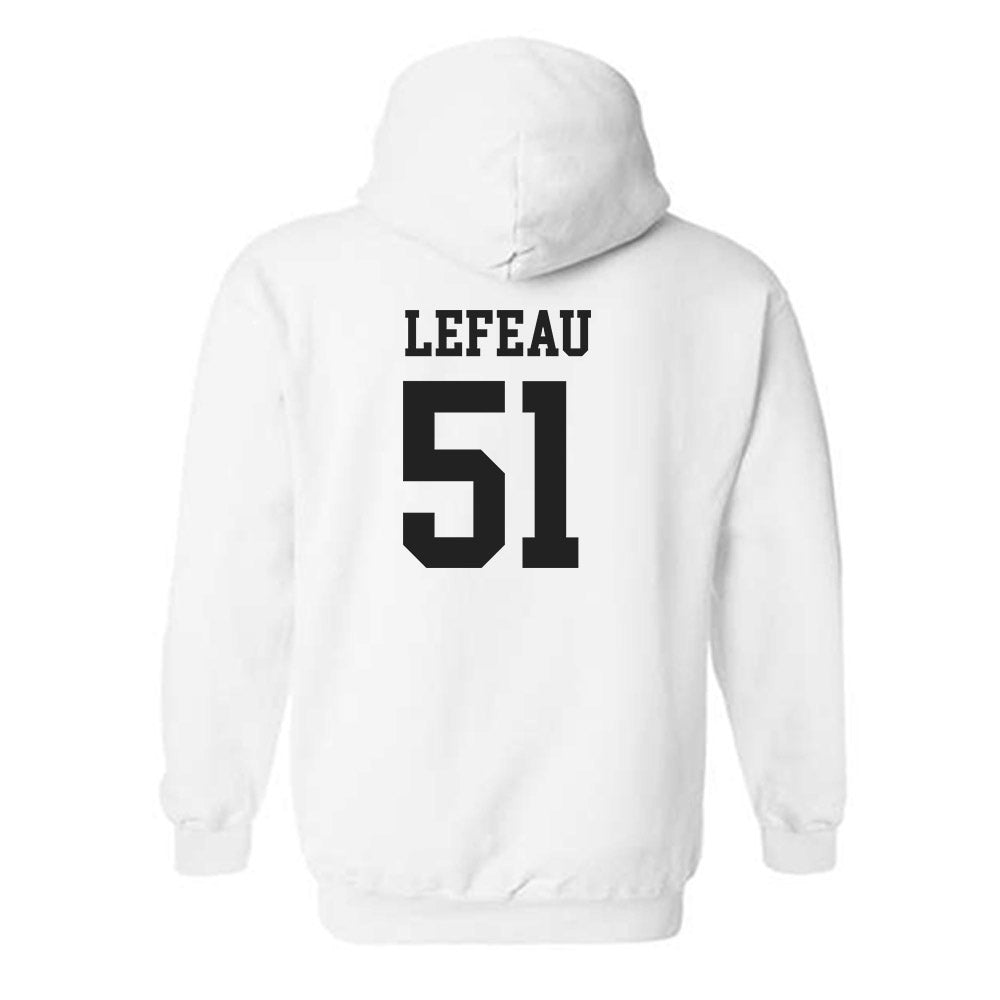 PLU - NCAA Football : Toby Lefeau - Classic Shersey Hooded Sweatshirt-1