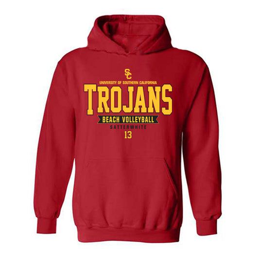 USC - NCAA Beach Volleyball : Bella Satterwhite - Classic Fashion Shersey Hooded Sweatshirt-0