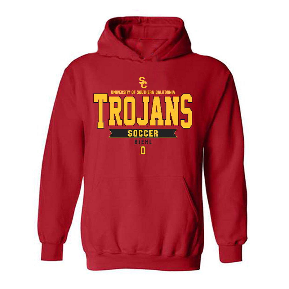 USC - NCAA Women's Soccer : Josie Biehl - Classic Fashion Shersey Hooded Sweatshirt-0