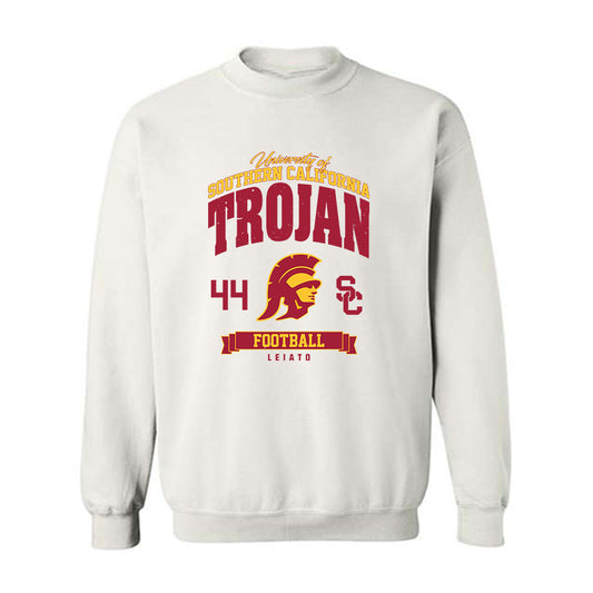 USC - NCAA Football : Manoah Leiato - Classic Fashion Shersey Crewneck Sweatshirt-0