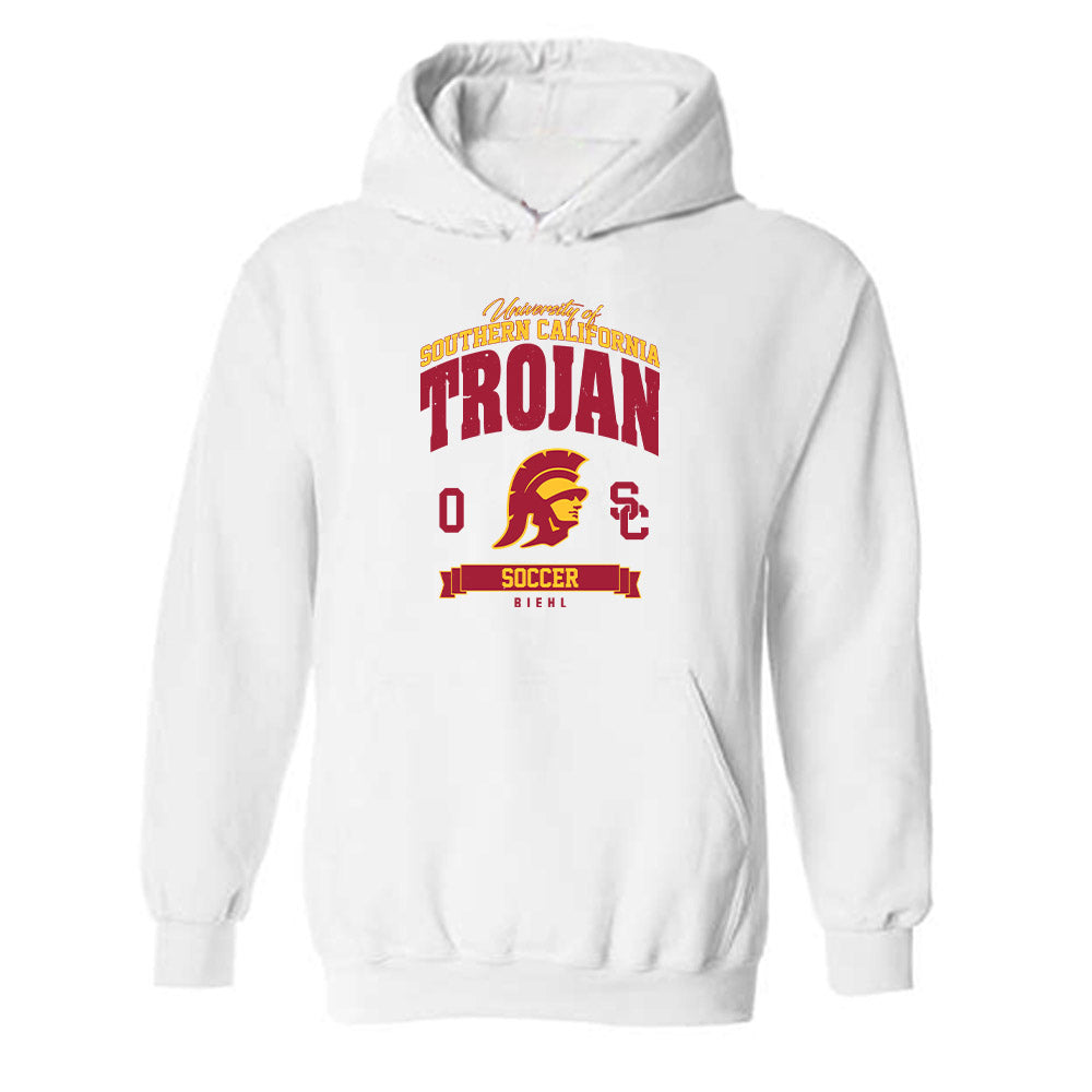 USC - NCAA Women's Soccer : Josie Biehl - Classic Fashion Shersey Hooded Sweatshirt-0