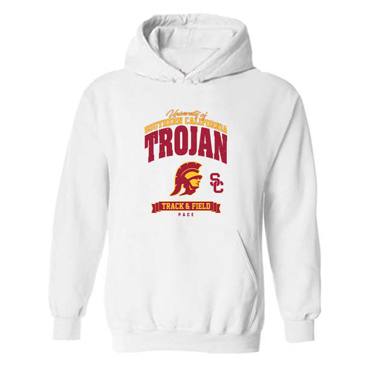 USC - NCAA Women's Track & Field : Olivia Pace - Classic Fashion Shersey Hooded Sweatshirt-0