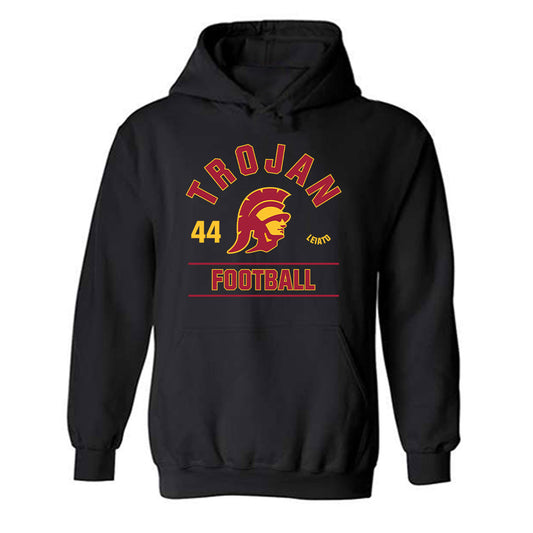 USC - NCAA Football : Manoah Leiato - Classic Fashion Shersey Hooded Sweatshirt-0