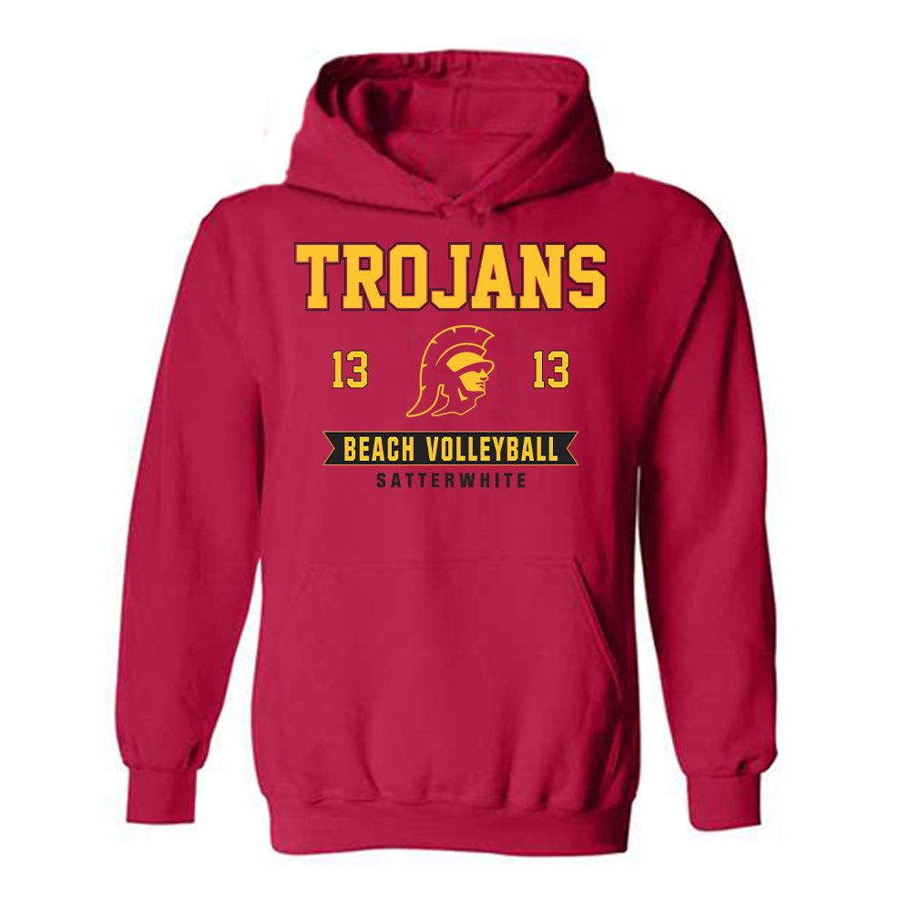 USC - NCAA Beach Volleyball : Bella Satterwhite - Classic Fashion Shersey Hooded Sweatshirt-0
