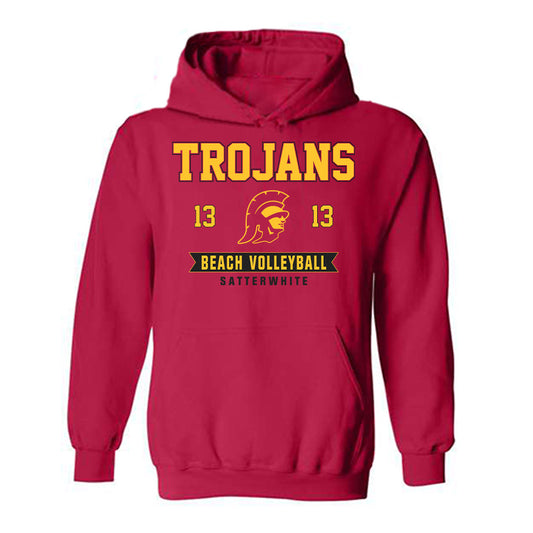 USC - NCAA Beach Volleyball : Bella Satterwhite - Classic Fashion Shersey Hooded Sweatshirt-0